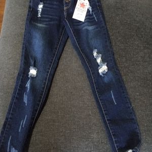 Kids distressed go go Blue Jeans